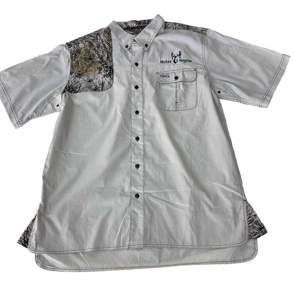 Mossy Oak Men's XL Camouflage Short Sleeve Button-Up Shirt‎ Casual